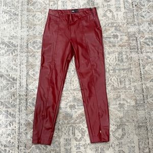 Red leather Zara pants